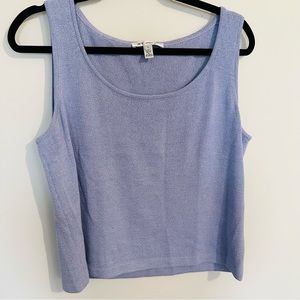 St. John lavender wool blend tank top